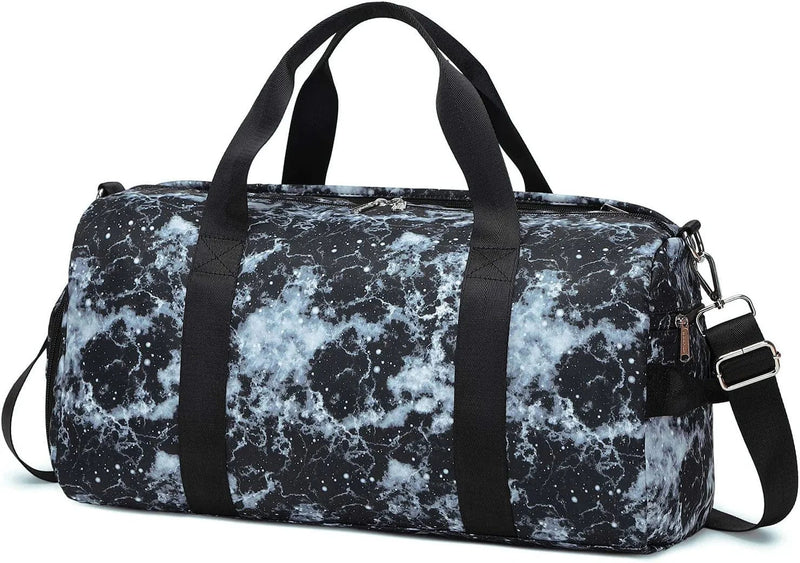 Abshoo Sports Gym Bag for Girls Teen Weekender Carry on Women Travel Duffel Bag with Shoe Compartment (Tie Dye D) Home & Garden > Household Supplies > Storage & Organization abshoo Lightning Black  