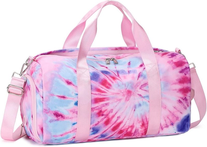Abshoo Sports Gym Bag for Girls Teen Weekender Carry on Women Travel Duffel Bag with Shoe Compartment (Tie Dye D) Home & Garden > Household Supplies > Storage & Organization abshoo Tie Dye B  