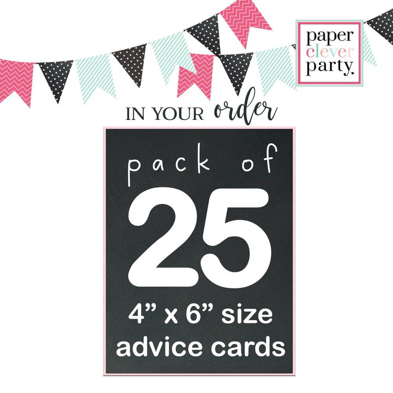 Abstract Watercolor Advice Cards Pack of 25 Fill in Blank for Bridal Shower Engagement Retirement Graduation Baby Shower Game Navy Pink and Gold Event Supply (Size 4X6) Paper Clever Party Arts & Entertainment > Party & Celebration > Party Supplies Paper Clever Party   