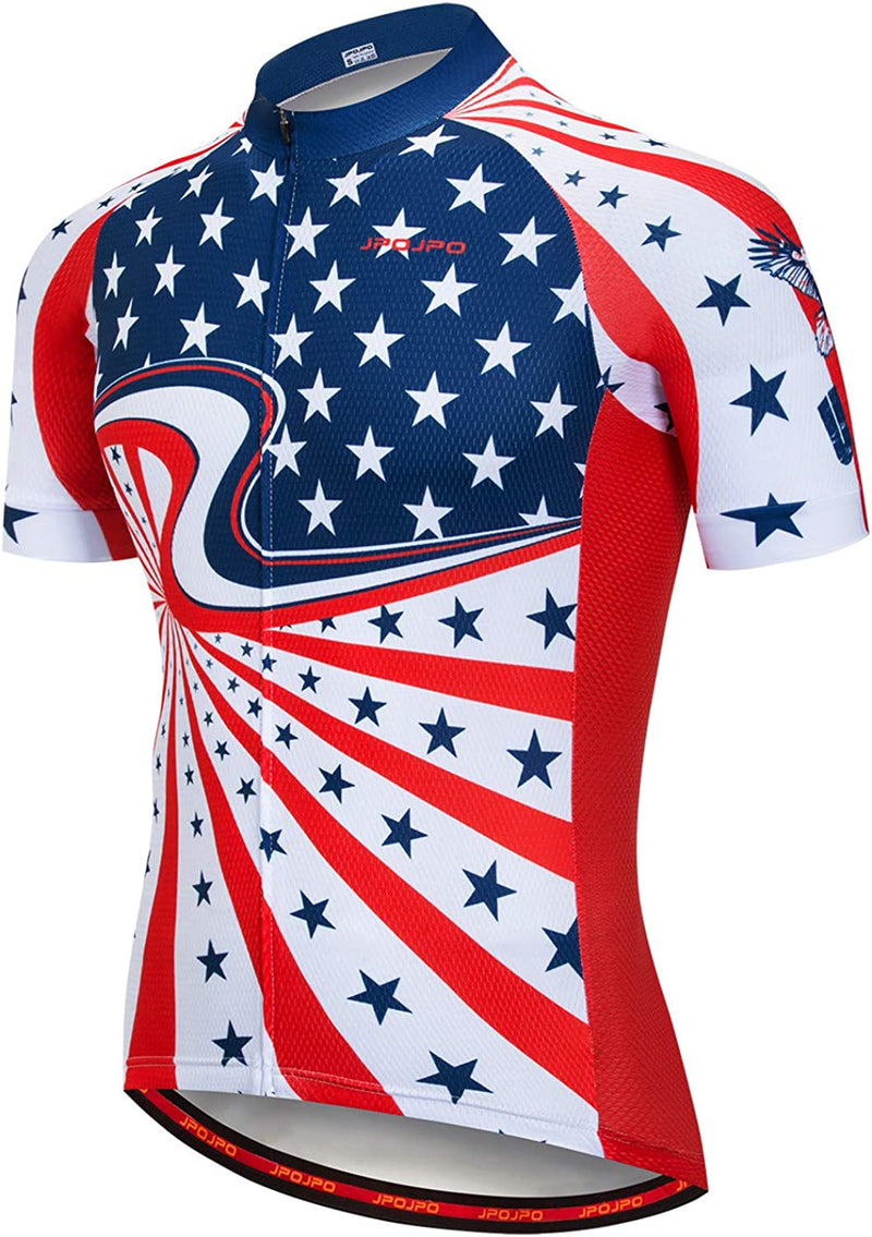 Cycling Jersey Men Bike Tops Sunner Cycle Shirt Short Sleeve Road Bicycle Racing Clothing Sporting Goods > Outdoor Recreation > Cycling > Cycling Apparel & Accessories Weimostar 1010 Tag XXL = Chest 43.3-45.7",Waist 26.7-36.2" 