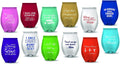 Pen Kit Mall PKM - Stemless Wine Glasses - Set of 12 - NOVELTY FUNNY SAYINGS - CAMPING -CHRISTMAS - NEW YEARS HALLOWEEN (Not Glass) (CHRISTMAS THEMED) Home & Garden > Kitchen & Dining > Tableware > Drinkware PEN KIT MALL NOVELTY FUNNY SAYINGS  