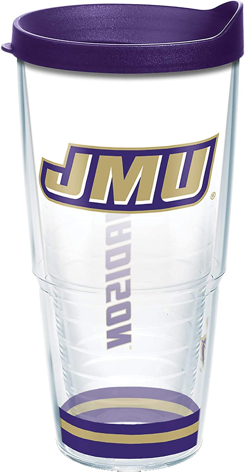 Tervis Made in USA Double Walled James Madison University JMU Dukes Insulated Tumbler Cup Keeps Drinks Cold & Hot, 24Oz - Black Lid, Primary Logo Home & Garden > Kitchen & Dining > Tableware > Drinkware Tervis Arctic 24oz 