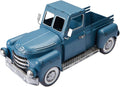 Farmhouse Blue Truck Decor, Vintage Metal Trucks Spring Decoration, Rustic Easter Truck for Your Home Decor, Fireplace Mantle or Kitchen Dining Table ,Tabletop Storage & Blue Pickup Trucks Planter