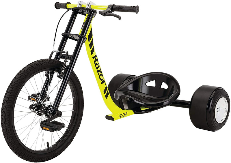 Razor DXT Drift Trike Yellow, One Size Sporting Goods > Outdoor Recreation > Cycling > Bicycles Razor USA, LLC Trike  