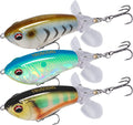 TRUSCEND Topwater Fishing Lures with BKK Hooks, Plopper Fishing Lure for Bass Catfish Pike Perch, Floating Minnow Bass Bait with Propeller Tail, Top Water Pencil Plopper Lures Freshwater or Saltwater Sporting Goods > Outdoor Recreation > Fishing > Fishing Tackle > Fishing Baits & Lures TRUSCEND A1-3.7",0.55oz  