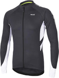 ARSUXEO Men'S Full Zipper Long Sleeves Cycling Jersey Bicycle MTB Bike Shirt 6030 Sporting Goods > Outdoor Recreation > Cycling > Cycling Apparel & Accessories ARSUXEO Dark Gray XX-Large 