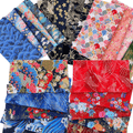 ACCOCO 30pcs 8" x 10"(20cm x 25cm) Cotton Craft Fabric Bundle Squares Patchwork,Japanese Style Cotton Wrapping Cloth Squares Quilting Fabric, Bundles of Fabric for DIY Patchwork Sewing Arts & Entertainment > Hobbies & Creative Arts > Arts & Crafts > Art & Crafting Materials > Textiles > Fabric ACCOCO Blue  