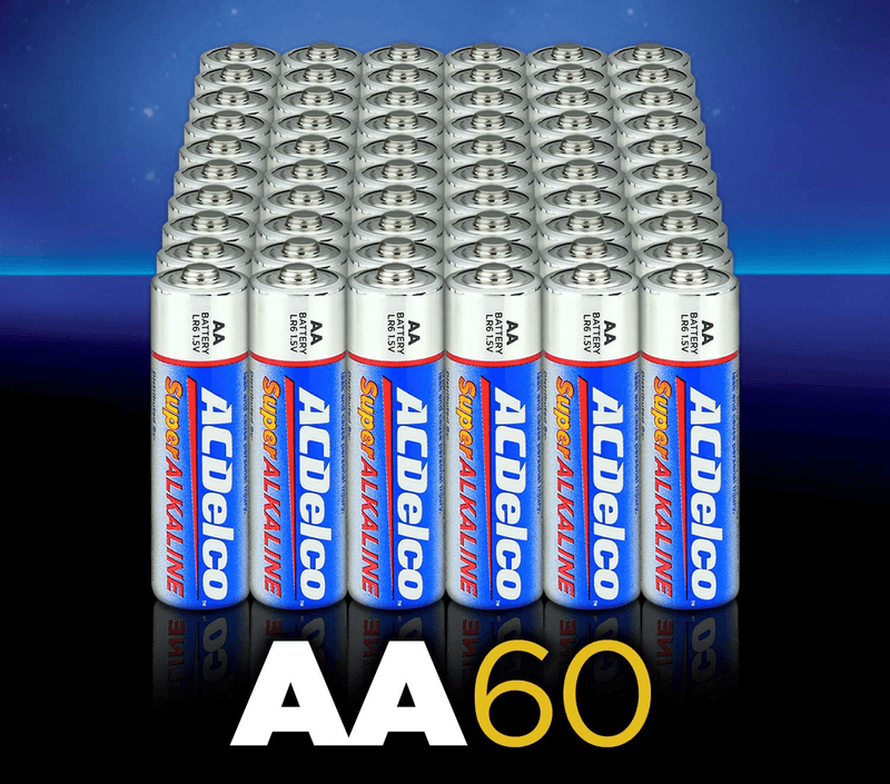 ACDelco 60-Count AA Batteries, Maximum Power Super Alkaline Battery, 10-Year Shelf Life, Recloseable Packaging Electronics > Electronics Accessories > Power > Batteries Powermax USA   