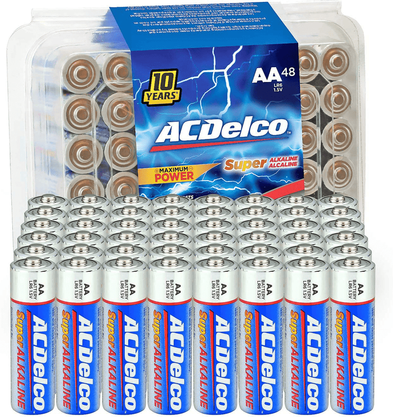 ACDelco 60-Count AA Batteries, Maximum Power Super Alkaline Battery, 10-Year Shelf Life, Recloseable Packaging Electronics > Electronics Accessories > Power > Batteries Powermax USA 48 Count (Pack of 1)  