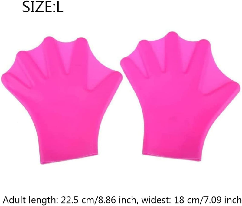 KANTANZE Aquatic Gloves,Swimming Gloves Hand Paddles,Silicone Swimming Training Gloves Diving Hand Equipment for Men Women Fitness Surfing Sports Rosy L Sporting Goods > Outdoor Recreation > Boating & Water Sports > Swimming > Swim Gloves KANTANZE   