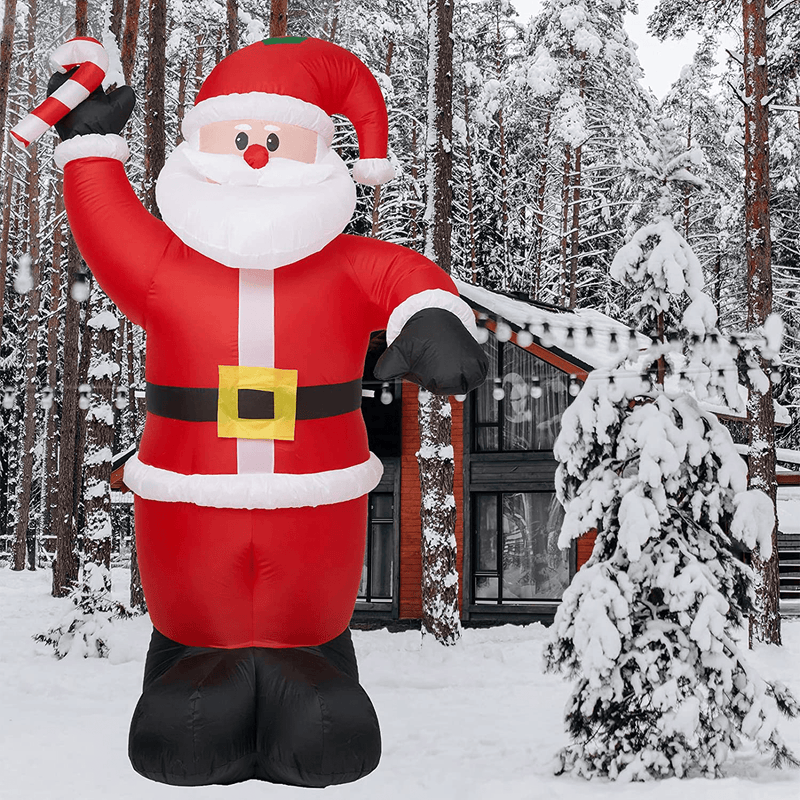 ACH Inflatable Christmas Decorations 8ft Santa Claus for Holiday Outdoor and Indoor Yard-Led Light Giant and Tall Blow up Santa Clause for Party Outhouse Garden Lawn Winter Xmas Decor-Quick Air Blown Home & Garden > Decor > Seasonal & Holiday Decorations& Garden > Decor > Seasonal & Holiday Decorations ACH   