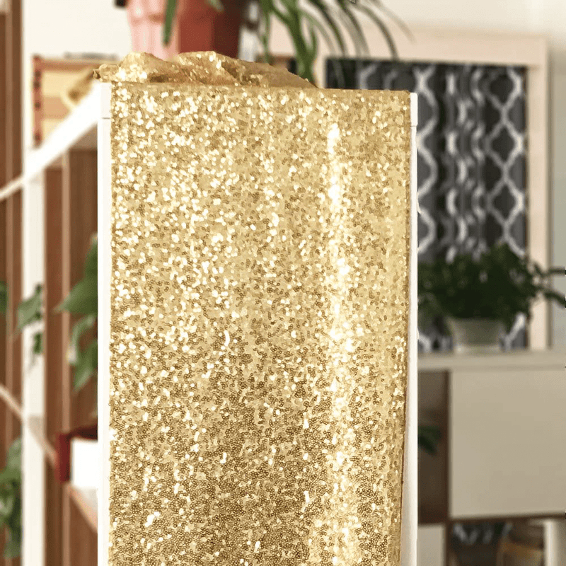 ACRABROS Sequin Table Runners Gold- 12 by 108 Inch Glitter Gold Table Runner-Gold Event Party Supplies Fabric Decorations for Holiday Wedding Birthday Arts & Entertainment > Party & Celebration > Party Supplies Acrabros   