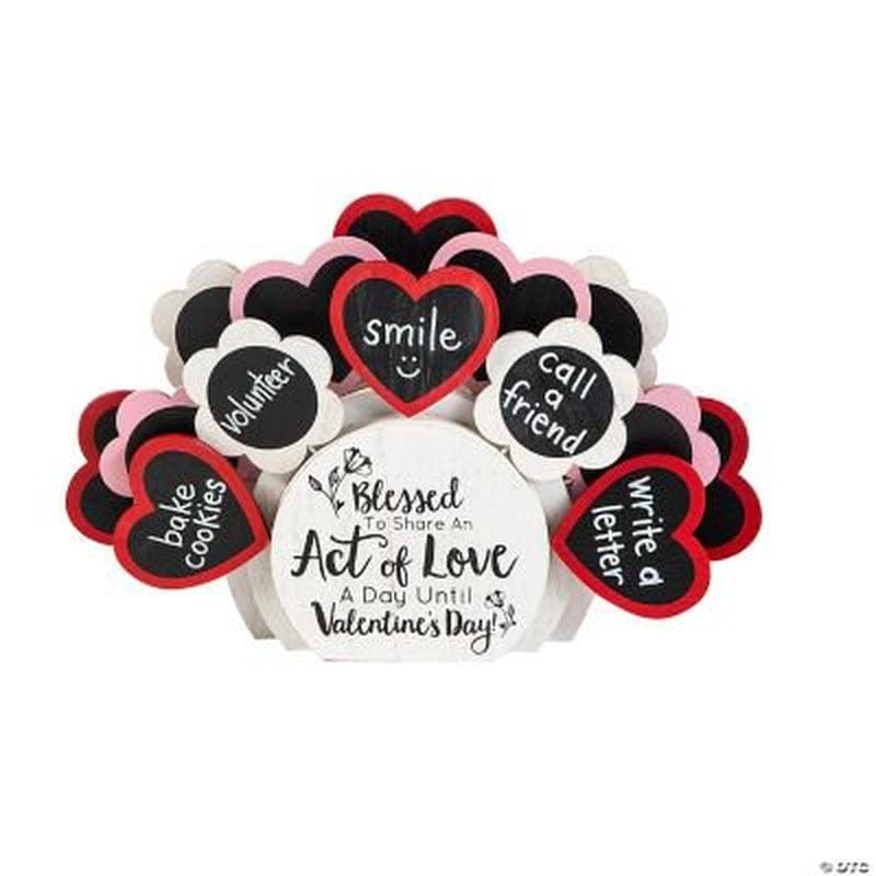 Acts of Love Countdown to Valentine’S Day, Valentine'S Day, Home Decor, 1 Piece Home & Garden > Decor > Seasonal & Holiday Decorations Oriental Trading Company   