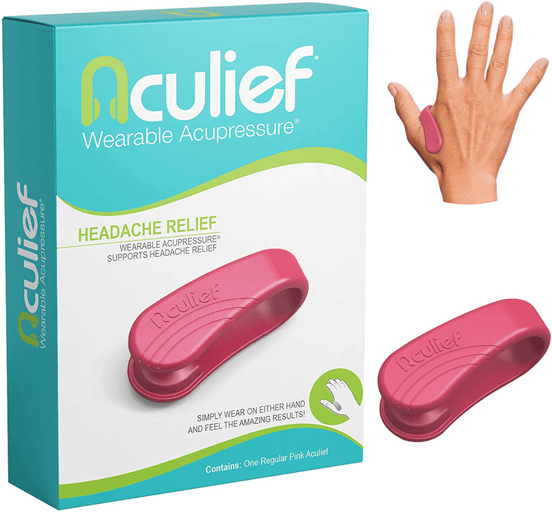 Aculief - Award Winning Natural Headache, Migraine, Tension Relief Wearable – Supporting Acupressure Relaxation, Stress Alleviation, Soothing Muscle Pain - Simple, Easy, Effective 1 Pack - (Green) Electronics > Computers > Handheld Devices Aculief Pink Regular (Pack of 1) 