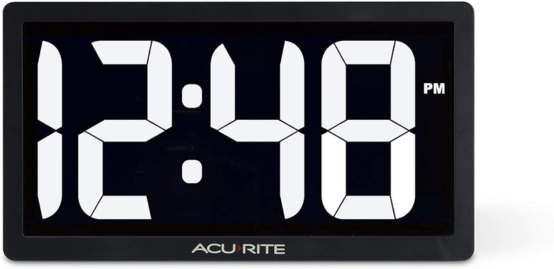 AcuRite Multicolor Large 14.5" Digital LED Oversized Wall Clock with Date, Temperature and Fold-Out Stand, Inch Home & Garden > Decor > Clocks > Wall Clocks AcuRite White 10-Inch 