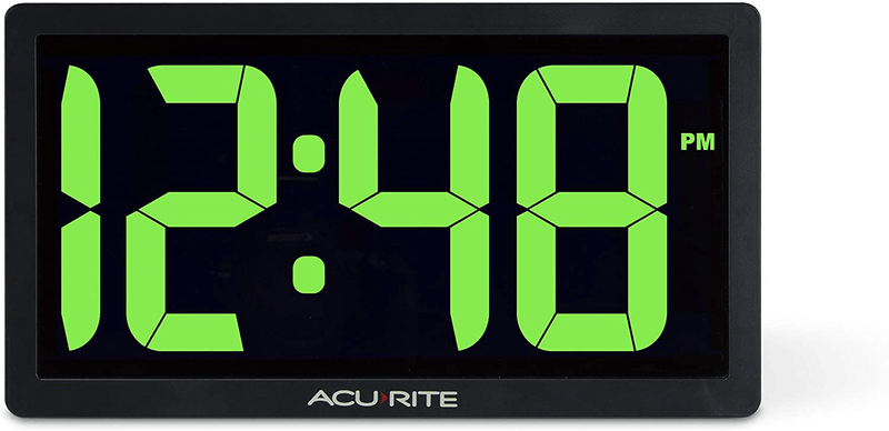 AcuRite Multicolor Large 14.5" Digital LED Oversized Wall Clock with Date, Temperature and Fold-Out Stand, Inch Home & Garden > Decor > Clocks > Wall Clocks AcuRite Green 10-Inch 