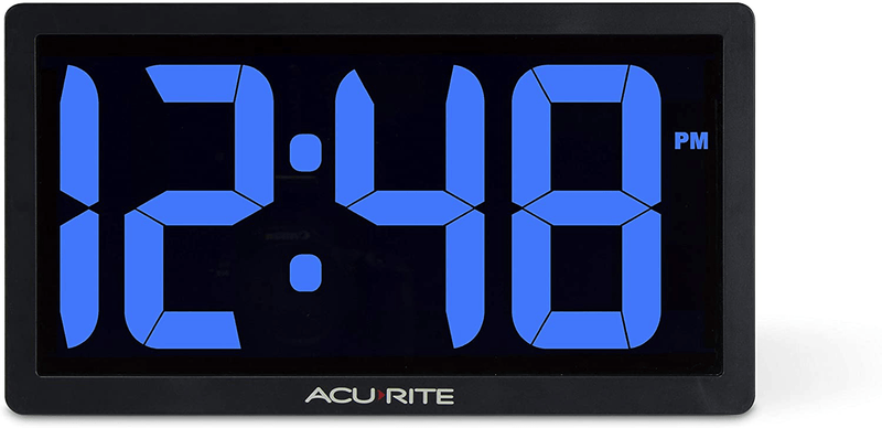 AcuRite Multicolor Large 14.5" Digital LED Oversized Wall Clock with Date, Temperature and Fold-Out Stand, Inch Home & Garden > Decor > Clocks > Wall Clocks AcuRite Blue 10-Inch 