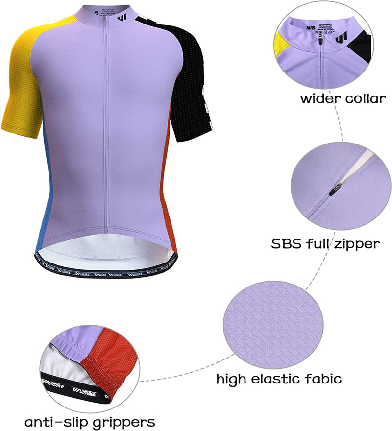 Lo.Gas Cycling Jersey Men Short Sleeve Bike Biking Shirts Full Zip with Pockets Road Bicycle Clothes Sporting Goods > Outdoor Recreation > Cycling > Cycling Apparel & Accessories Lo.gas   