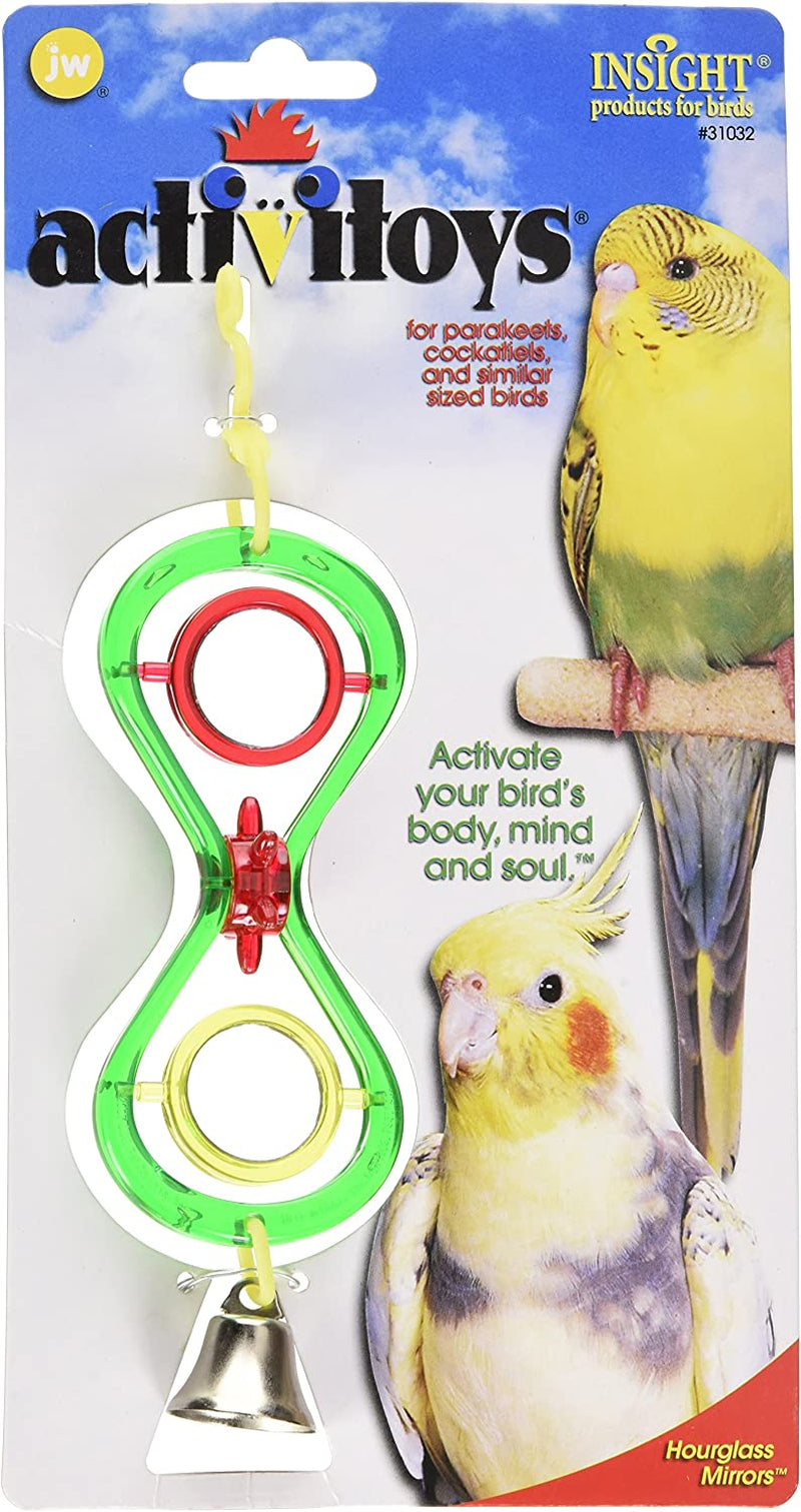 JW Pet Company Activitoys Hour Glass Mirror Bird Toy Animals & Pet Supplies > Pet Supplies > Bird Supplies > Bird Toys JW   