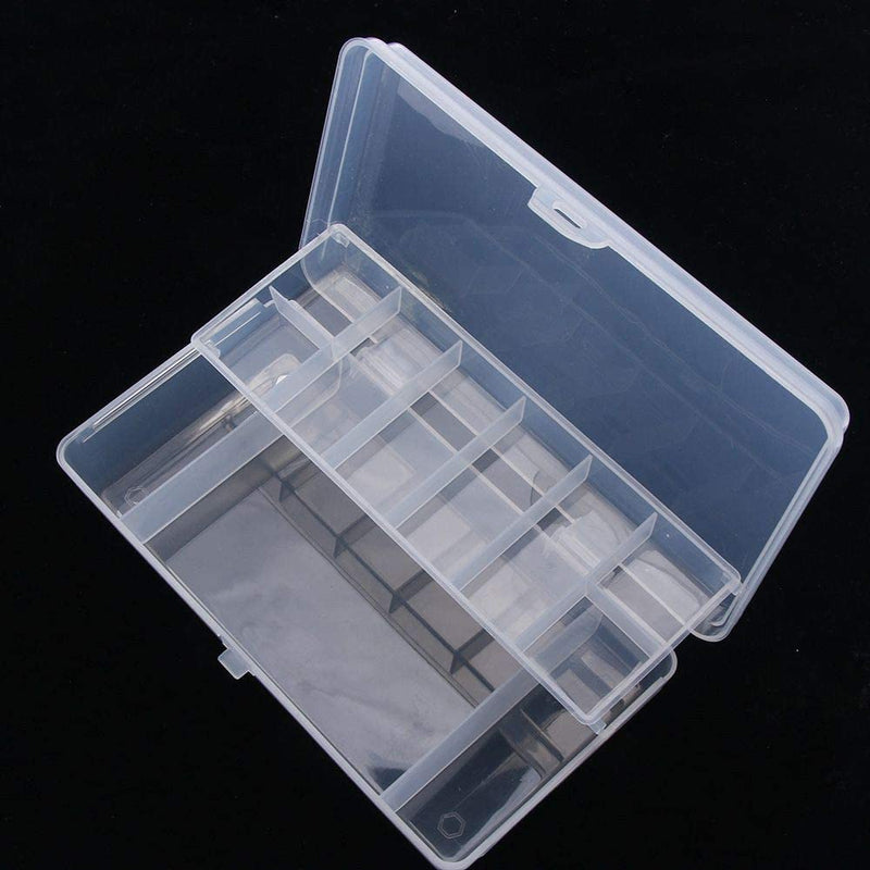 NUOMI Plastic Fishing Tackle Boxes Clear Fishing Lure Bait Hooks Storage Organizer Double Layer with Latch, 11 Compartment Utility Box Sporting Goods > Outdoor Recreation > Fishing > Fishing Tackle NUOMI   