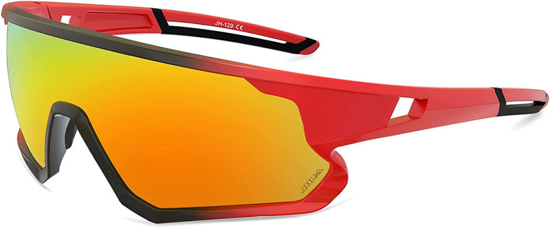 JHUA Cycling Sunglasses for Men Women，Polarized Sports Eyewear & UV Protection Mountain Bike Baseball Driving Sporting Goods > Outdoor Recreation > Cycling > Cycling Apparel & Accessories JHUA   