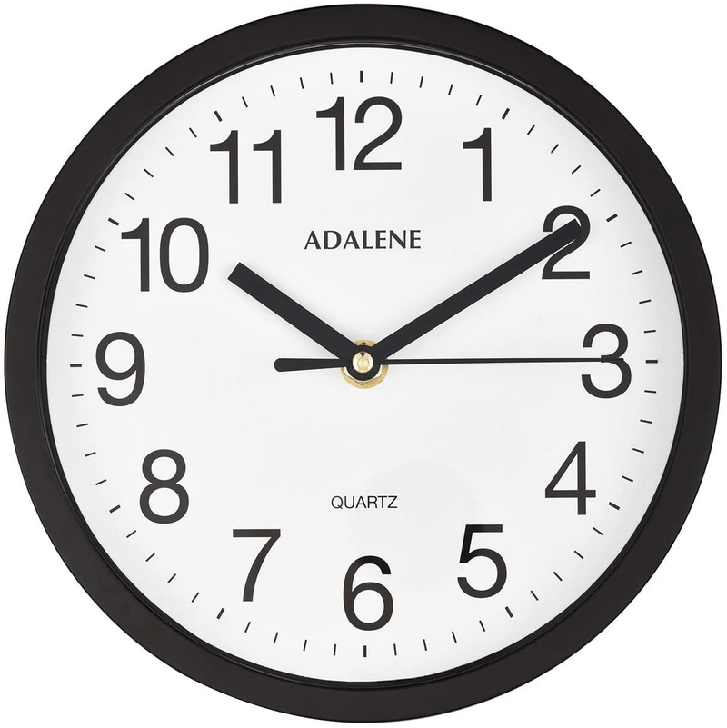 Adalene Small Wall Clocks Battery Operated 8 Inch for Living Room Décor, Modern Decorative Analog Wall Clock Non Ticking, Vintage Black Wall Clock Silent, Small Wall Clock for Bathroom Kitchen Bedroom Home & Garden > Decor > Clocks > Wall Clocks Adalene   