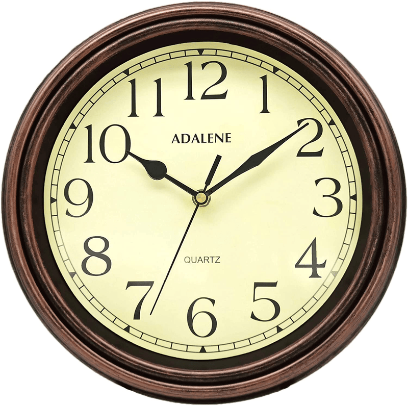 Adalene Wall Clocks Battery Operated Non Ticking - COMPLETELY SILENT 12 Inch Vintage Rustic Wall Clocks for Living Room Decor, Analog Kitchen Wall Clock - Retro Wall Clocks Large Decorative Wall clock Home & Garden > Decor > Clocks > Wall Clocks Adalene   