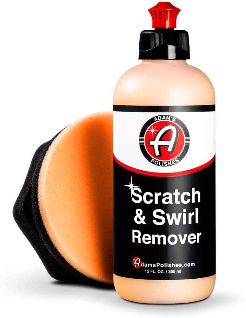 Adam’s Car Scratch & Swirl Remover Hand Correction System | Remove & Restore Paint Transfer, Minor Imperfections, & Oxidation | Paired with Orange Compound Correction Pad Applicator (2 Step Kit)  Adam's Polishes 12oz  