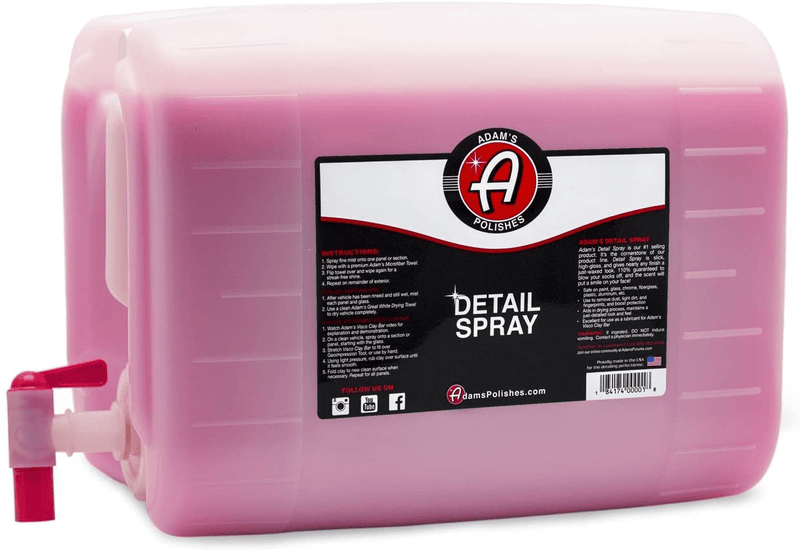 Adam's Detail Spray 16oz - Quick Waterless Detailer Spray for Car Detailing | Polisher Clay Bar & Car Wax Boosting Tech | Add Shine Gloss Depth Paint | Car Wash Kit & Dust Remover Vehicles & Parts > Vehicle Parts & Accessories > Vehicle Maintenance, Care & Decor > Vehicle Paint Adam's Polishes 640 fl. oz (5 Gallon)  