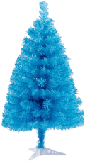 Adanina Christmas Tree 3ft/90cm PVC Artificial 7 Colors Christmas Tree Stand Indoor Xmas Decoration Easy Fold Branch Home & Garden > Decor > Seasonal & Holiday Decorations > Christmas Tree Stands Adanina Blue-60cm/2ft 60cm/2ft 