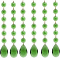 Poproo Teardrop Pendant Octagon Crystal Glass Beads Pendants for Chandelier Lamp Curtain Decor, 6-Pack (Blue) Home & Garden > Lighting > Lighting Fixtures > Chandeliers Poproo Green  