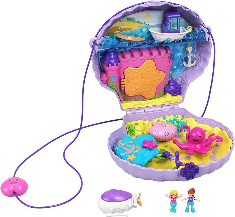Polly Pocket Koala Adventures Wearable Purse Compact with Micro Polly Doll & Friend Doll, 8 Outdoor-Related Features, 5 Animals & Removable Vehicle Accessory, Great Gift for Ages 4 Years Old & Up Sporting Goods > Outdoor Recreation > Winter Sports & Activities Mattel Seashell  