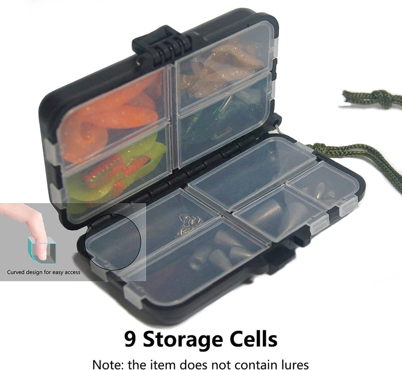 ROUVEE Fishing Tackle Storage Box,With Lanyard Fishing Lure Box,2-Sided,Lure Box,Small Mini Box Storage Containers Sporting Goods > Outdoor Recreation > Fishing > Fishing Tackle ROUVEE   