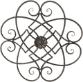 Adeco Metal Flower Wall Decor, Decorative Black Scrolled Flower Wall Art for Living Room, 22.5" X 22.5" Home & Garden > Decor > Artwork > Sculptures & Statues Adeco flower-1  