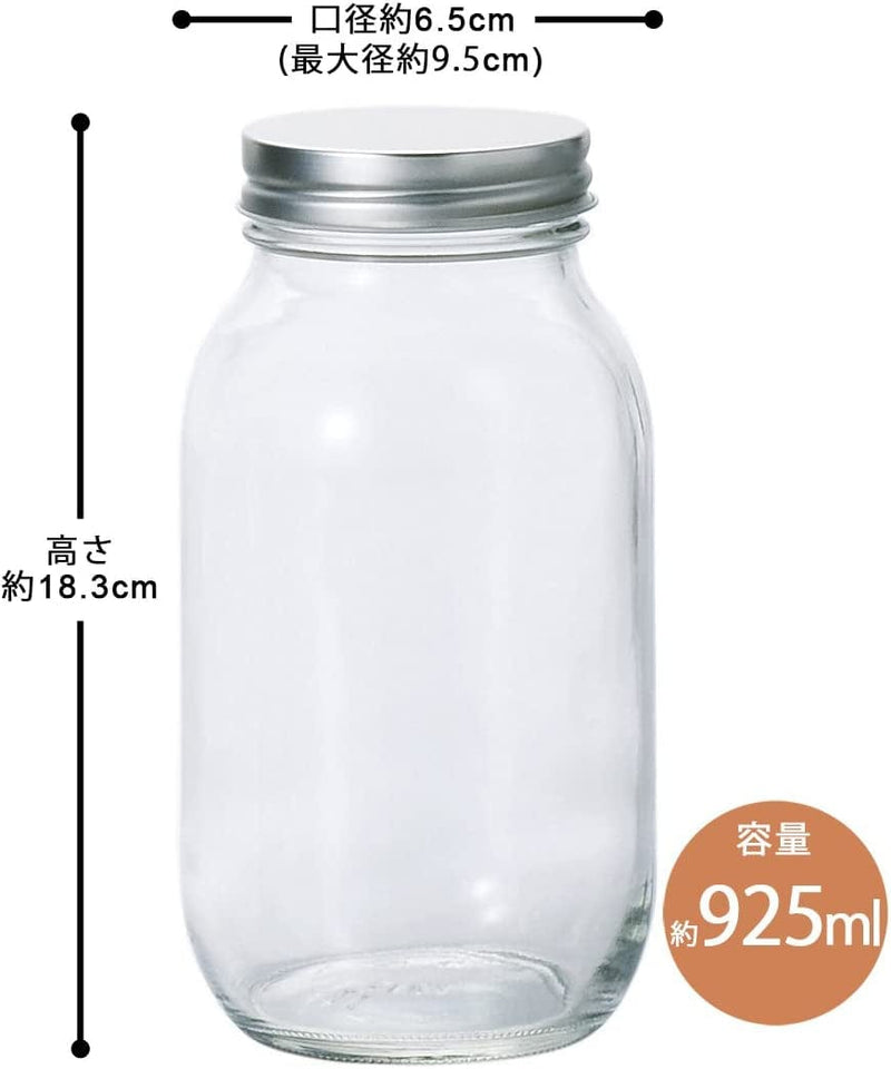 Aderia M-6580 Storage Container, Storage Bottle, Silver Cap, 32.2 Fl Oz (925 Ml), Set of 3, Made in Japan Home & Garden > Decor > Decorative Jars アデリア(ADERIA)   