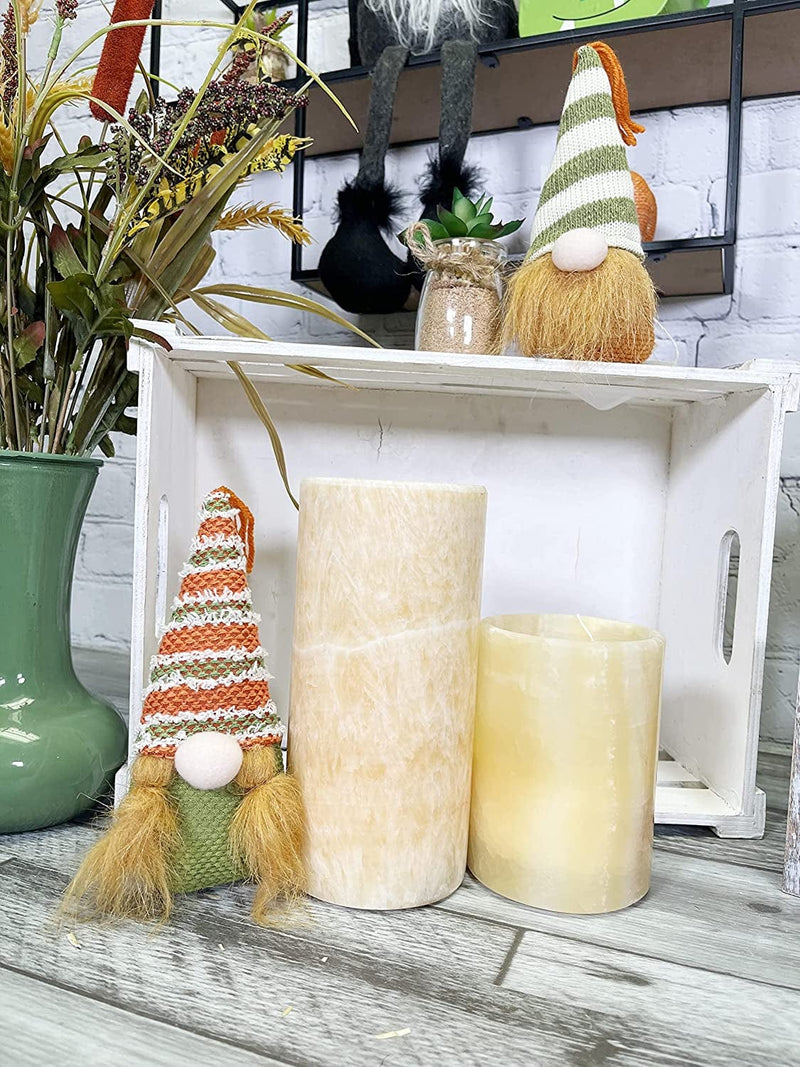 Admired by Nature, ABN5D013-ORNGGRN 6-Inch, Thanksgiving Plush Tomte Gnomes Table Decoration Halloween Fall Ornament, Home Office Décor, Set of 2, Orange/Green Home & Garden > Decor > Seasonal & Holiday Decorations Admired By Nature   