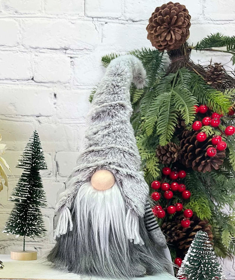 Admired by Nature, ABN5D013-ORNGGRN 6-Inch, Thanksgiving Plush Tomte Gnomes Table Decoration Halloween Fall Ornament, Home Office Décor, Set of 2, Orange/Green Home & Garden > Decor > Seasonal & Holiday Decorations Admired By Nature Grey Winter Small 