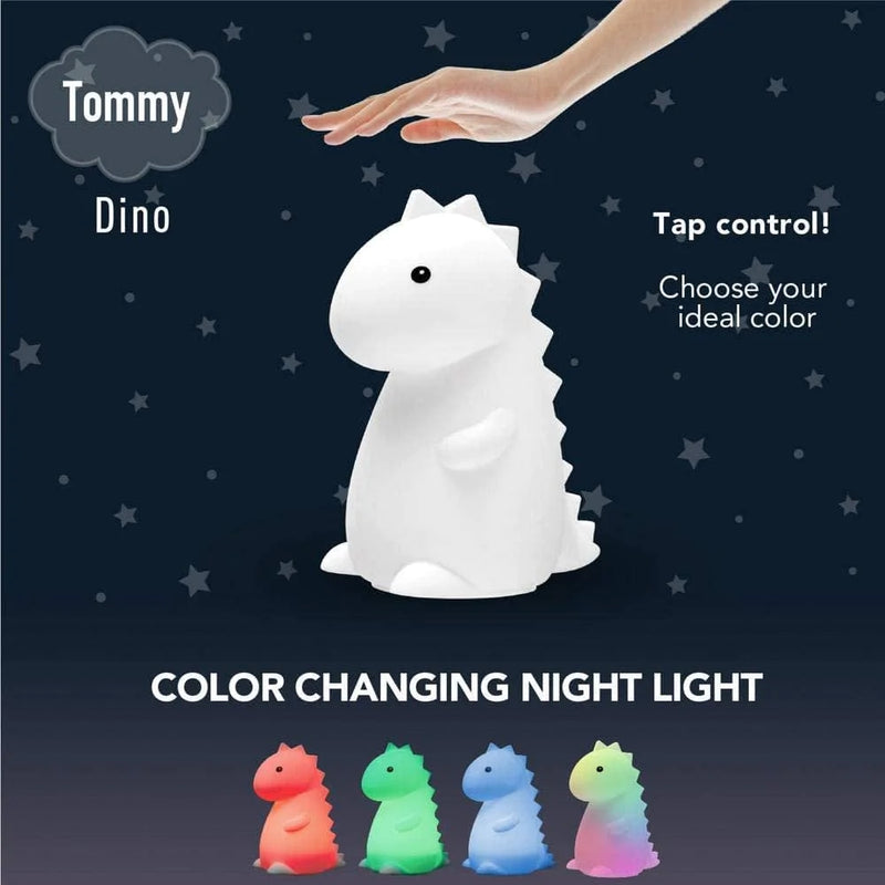 Adorable Multicolor Changing Integrated LED Rechargeable Silicone Night Light for Baby and Kids Rooms (Tommy the Dinosaur) Home & Garden > Lighting > Night Lights & Ambient Lighting Globe   