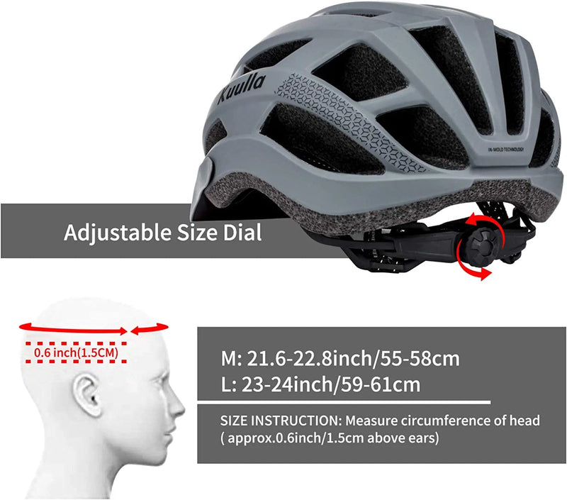 Adult Bike Helmet Adjustable Bicycle Helmet for Men and Women Bike Helmets for Adults Cycling Helmets Adult Helmets with Visor over 14 Years Old