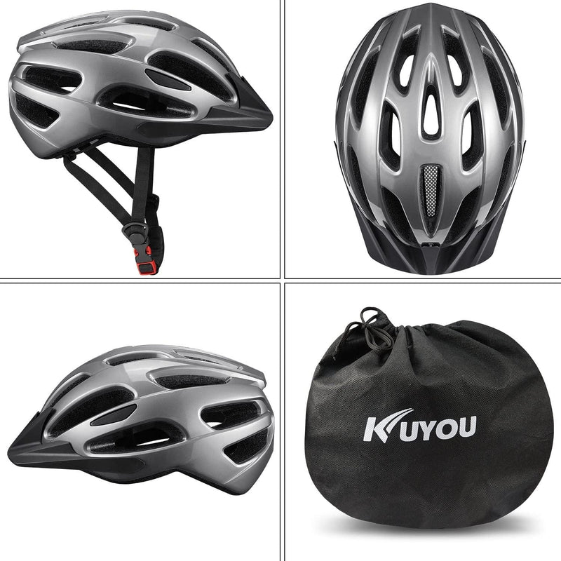 Adult Cycling Bike Helmet with Adjustable Ultralight Stable Road/Mountain Bike Cycle Helmets for Mens Womens Sporting Goods > Outdoor Recreation > Cycling > Cycling Apparel & Accessories > Bicycle Helmets KUYOU   