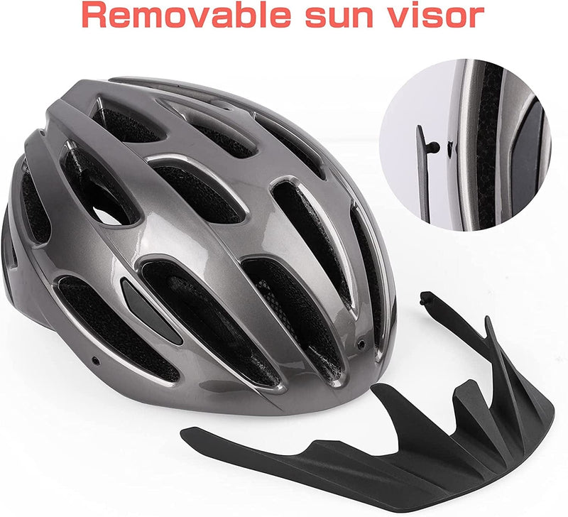 Adult Cycling Bike Helmet with Adjustable Ultralight Stable Road/Mountain Bike Cycle Helmets for Mens Womens