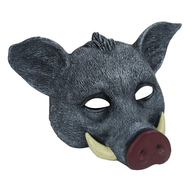 Adult Halloween Carnival Masquerade Pu Foam Boar Mask Man Brown Boar Mask Halloween Mask Prop Party Carnival Mask Apparel & Accessories > Costumes & Accessories > Masks EFINNY   