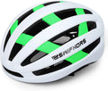 Adult Mountain Road Bike Helmet Bicycle for Men Women Adult 54-58 CM Sporting Goods > Outdoor Recreation > Cycling > Cycling Apparel & Accessories > Bicycle Helmets SWIFHORS White&Green Large 