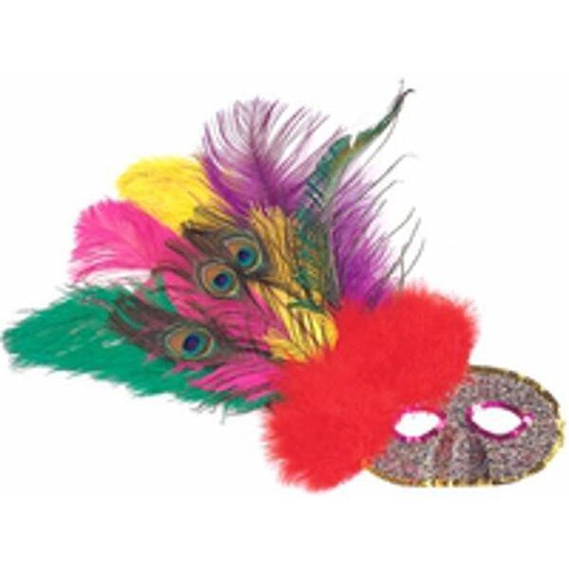 Adult Side Feather Party Eye Mask Apparel & Accessories > Costumes & Accessories > Masks Top Trims   