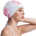 Adult Swim Cap, Silicone Swimming Caps Stretchable Bathing Cap Comfortable Swimming Hat for Adults Youth Women Girls