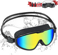 Adult Swim Goggles,Adrople Wide Vision Swim Goggles for Women Girls Youth Adult Age 12+ Anti-Fog No Leaking, Sporting Goods > Outdoor Recreation > Boating & Water Sports > Swimming > Swim Goggles & Masks Adrople Black  