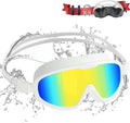Adult Swim Goggles,Adrople Wide Vision Swim Goggles for Women Girls Youth Adult Age 12+ Anti-Fog No Leaking, Sporting Goods > Outdoor Recreation > Boating & Water Sports > Swimming > Swim Goggles & Masks Adrople White  