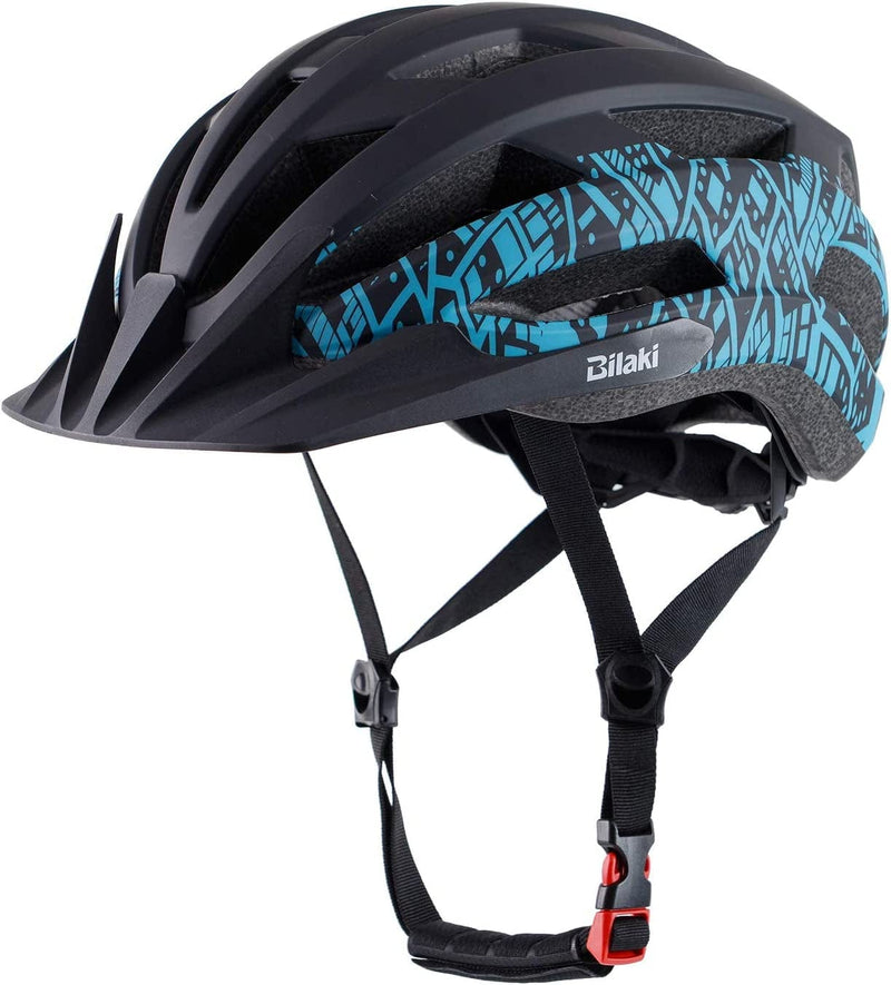 Adult Youth Bike Helmet, Road Mountain Bicycle Helmet for Women Men Teenager Kids Boy Girl, Lightweight and Adjustable with Detachable Visors Sporting Goods > Outdoor Recreation > Cycling > Cycling Apparel & Accessories > Bicycle Helmets Bilaki Matte Black M: 54- 58 cm / 21.3- 22.8 inch 