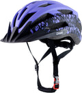 Adult Youth Bike Helmet, Road Mountain Bicycle Helmet for Women Men Teenager Kids Boy Girl, Lightweight and Adjustable with Detachable Visors