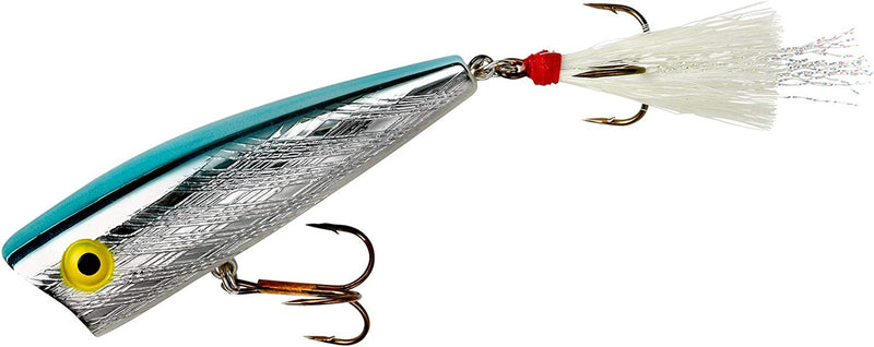 Rebel Lures Pop-R Topwater Popper Fishing Lure Sporting Goods > Outdoor Recreation > Fishing > Fishing Tackle > Fishing Baits & Lures Pradco Outdoor Brands Silver/Blue Magnum Pop-r (1/2 Oz) 